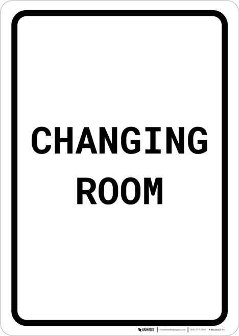 Changing Room Portrait - Wall Sign
