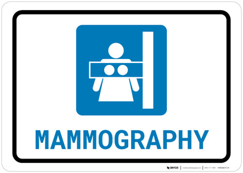 Mammography with Icon Landscape - Wall Sign
