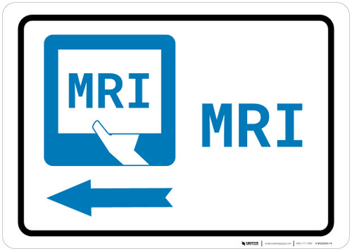MRI Left Arrow with Icon Landscape - Wall Sign