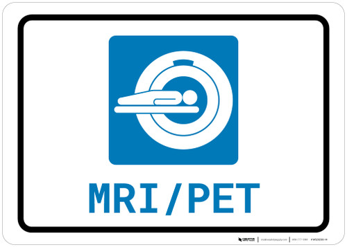 MRI/PET Scan with Icon Landscape - Wall Sign