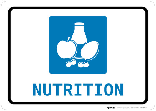 Nutrition with Icon Landscape - Wall Sign