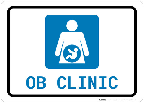 OB Clinic with Icon Landscape - Wall Sign