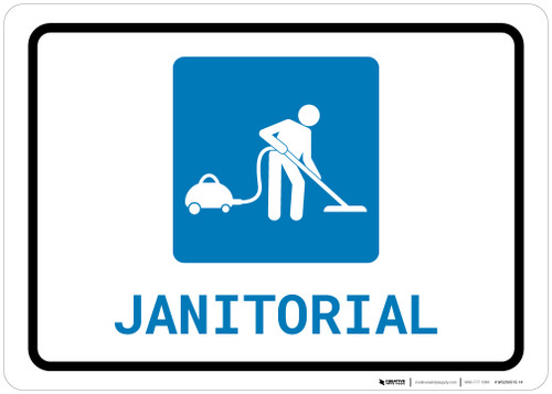 Janitorial with Icon Landscape - Wall Sign