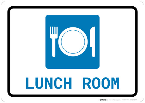 Lunch Room with Icon Landscape - Wall Sign