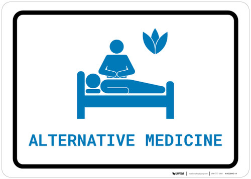 Alternative Medicine with Icon Landscape v2 - Wall Sign
