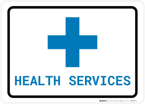Health Services with Icon Landscape v2 - Wall Sign