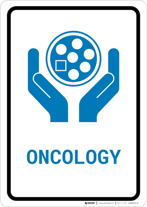 Oncology with Icon Portrait v2 - Wall Sign