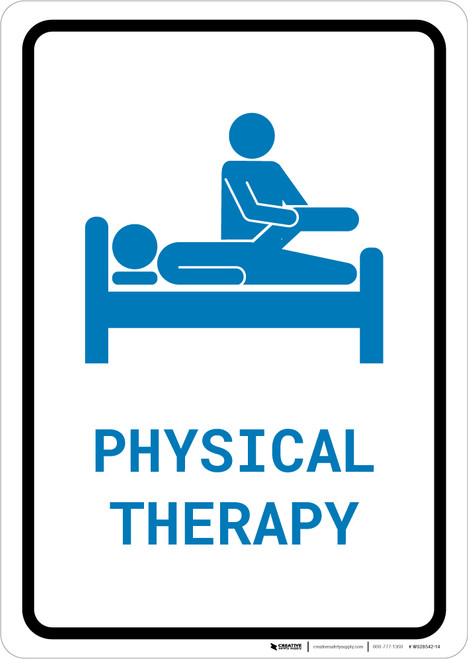 Physical Therapy with Icon Portrait v2 - Wall Sign