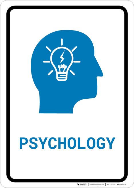 Psychology with Icon Portrait v2 - Wall Sign