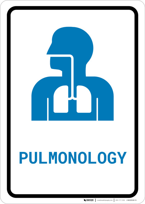 Pulmonology with Icon Portrait v2 - Wall Sign