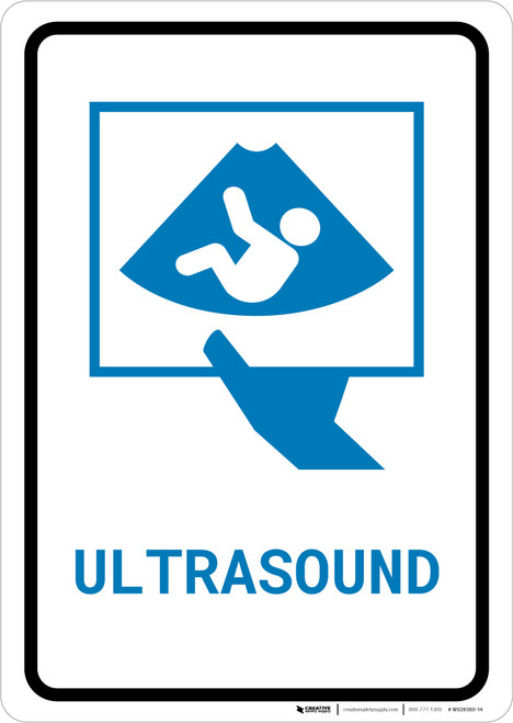 Ultrasound with Icon Portrait v2 - Wall Sign