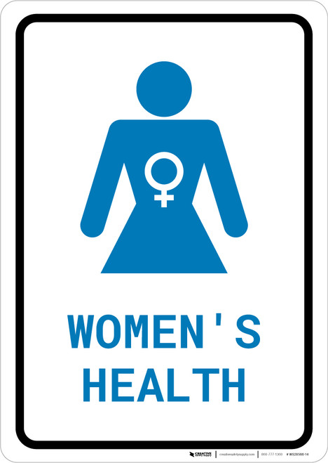 Women's Health with Icon Portrait v2 - Wall Sign