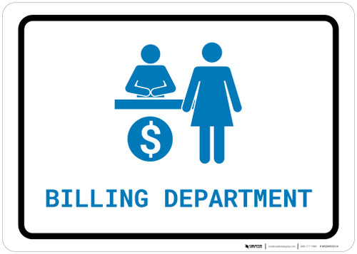 Billing Department with Icon Landscape v2 - Wall Sign
