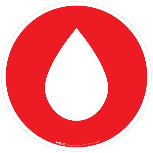 Blood Drop Colored - Floor Sign