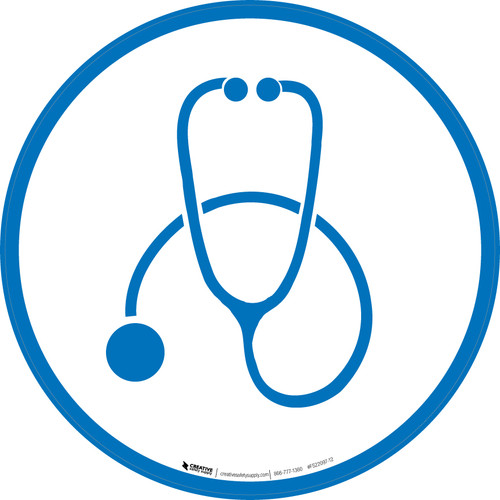 Stethoscope White - Floor Sign