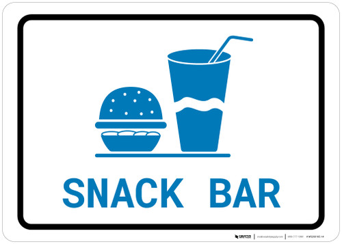 Snack Bar with Icon Landscape v2 - Wall Sign