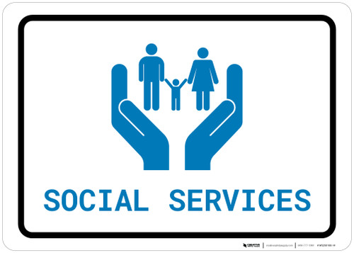 Social Services with Icon Landscape v2 - Wall Sign