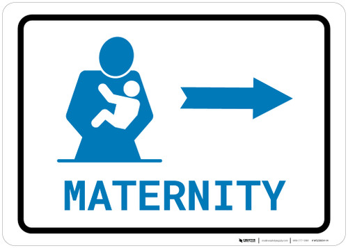 Maternity Right Arrow with Icon Landscape v2 - Wall Sign