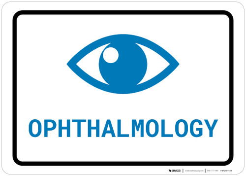 Ophthalmology with Icon Landscape v2 - Wall Sign