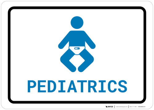 Pediatrics with Icon Landscape v2 - Wall Sign