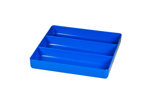 10.5 x 10.5" 3 compartment Organizer Tray - Blue