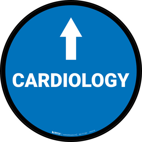 Cardiology Arrow Straight Circular - Floor Sign