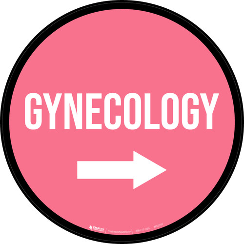 Gynecology Arrow Right Circular - Floor Sign