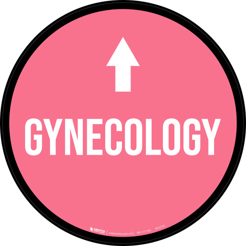 Gynecology Arrow Straight Circular - Floor Sign