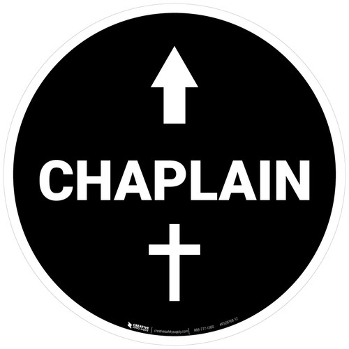Chaplain Arrow Straight Circular - Floor Sign