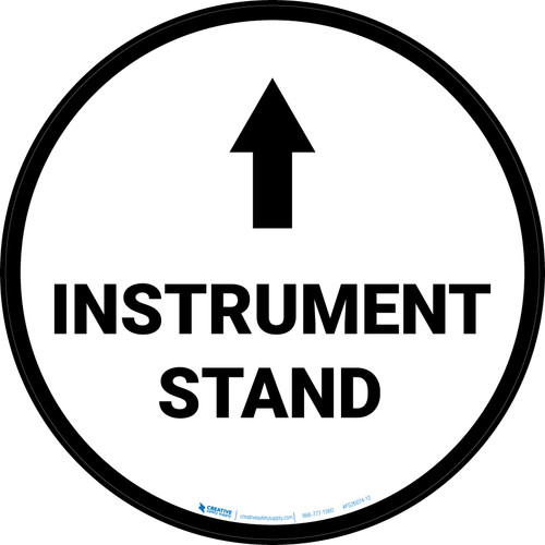 Instrument Stand Arrow Straight Circular - Floor Sign