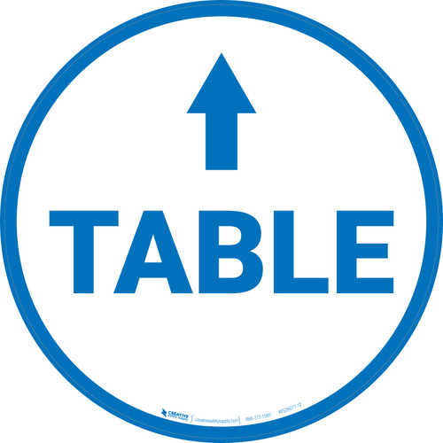 Table Arrow Straight Circular - Floor Sign