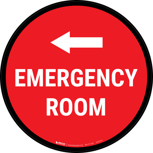 Emergency Room Left with Arrow Circular