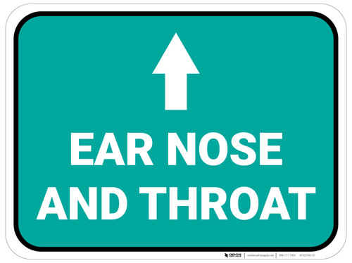 Ear Nose And Throat Arrow Straight Rectangular - Floor Sign