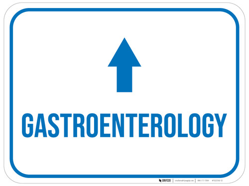 Gastroenterology Arrow Straight Rectangular - Floor Sign