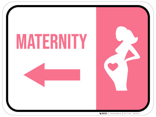 Maternity Arrow Left Rectangular - Floor Sign
