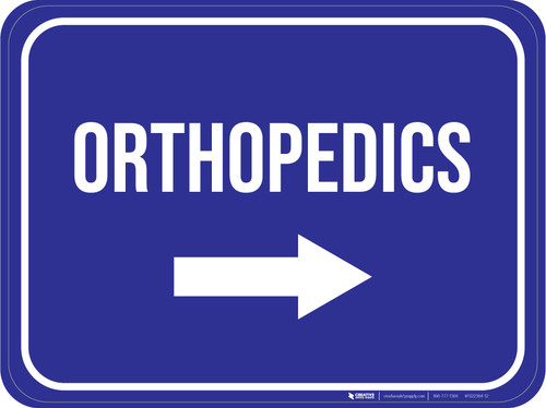 Orthopedics Arrow Right Rectangular - Floor Sign