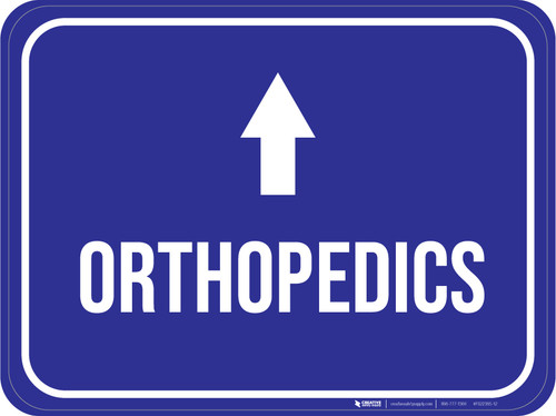 Orthopedics Arrow Straight Rectangular - Floor Sign
