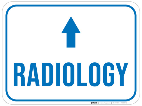 Radiology Arrow Straight Rectangular - Floor Sign