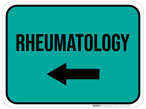 Rheumatology Arrow Left Rectangular - Floor Sign