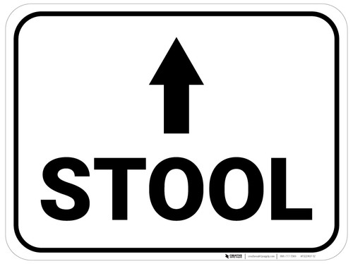 Stool Arrow Straight Rectangular - Floor Sign