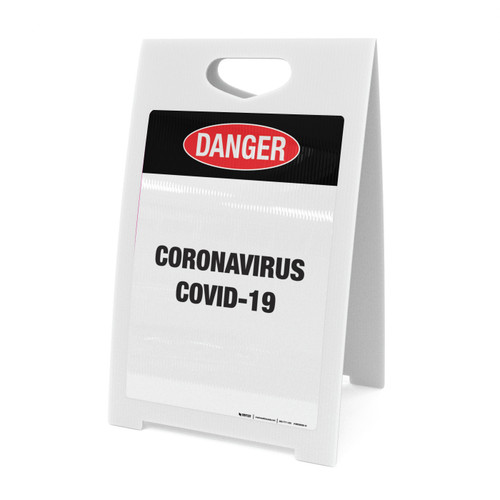 Danger: Coronavirus Covid-19 - A-Frame Sign