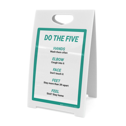Do The Five: Hands Elbow Face Feet Feel - A-Frame Sign