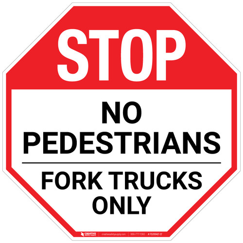 STOP No Admittance Employees Only - Floor Sign