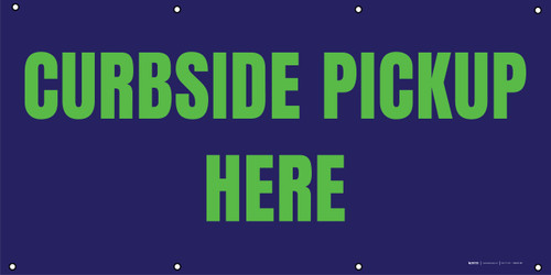 Curbside Pickup Here - Green/Blue - Banner