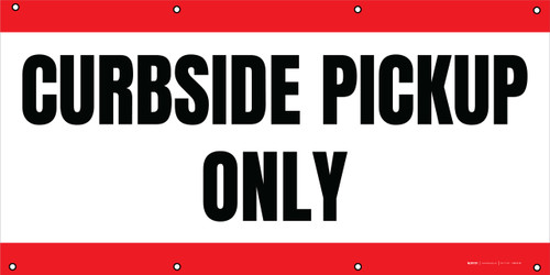 Curbside Pickup Only - Red - Banner