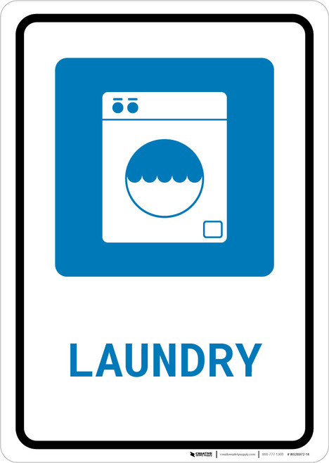 Laundry with Icon Portrait - Wall Sign