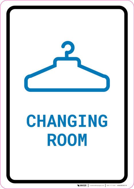 Changing Room with Icon Portrait v2 - Wall Sign