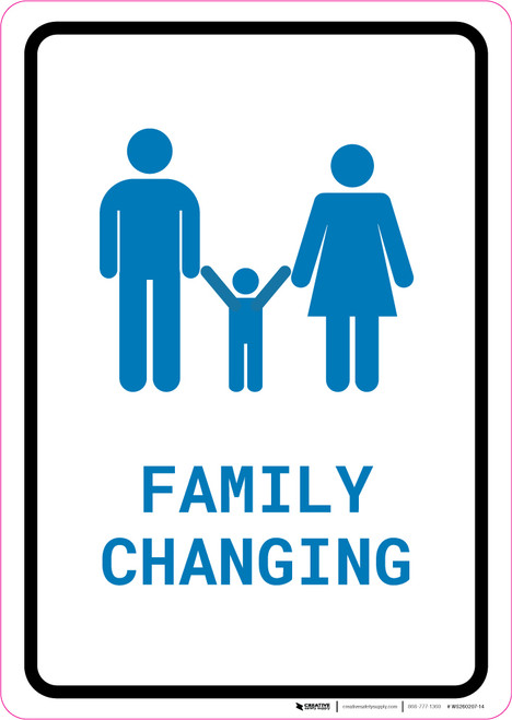 Family Changing with Icon Portrait v2 - Wall Sign
