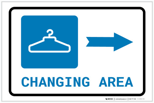 Changing Area Right Arrow with Icon Landscape - Label