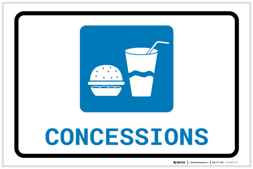 Concessions with Icon Landscape - Label